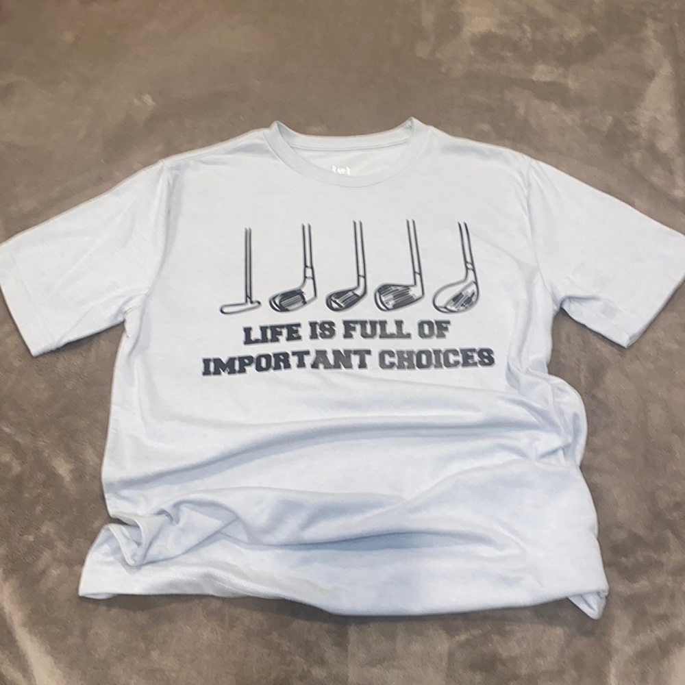 Golf Shirt Funny Golf Life Is Full Of Important Choices Small T-Shirt New